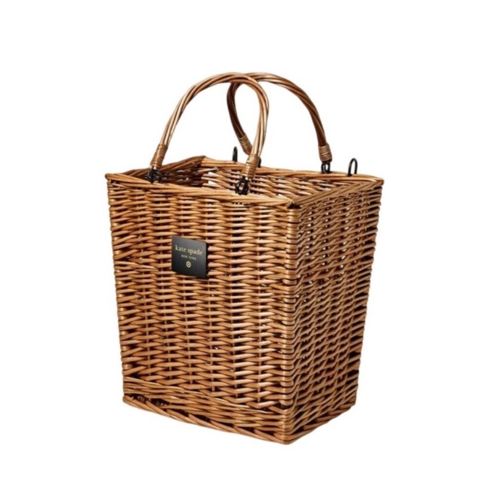 Kate Spade New York x Target Adult Woven Bicycle Basket Natural Limited NEW
